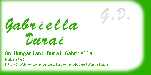 gabriella durai business card